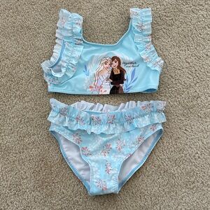NWT Disney frozen girls 2 piece swim set size 6X